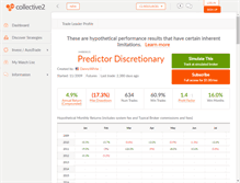 Tablet Screenshot of predictor.collective2.com