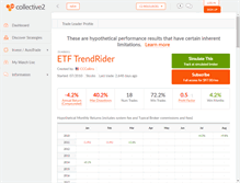 Tablet Screenshot of etftrendrider.collective2.com